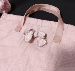 ピンクハウス、バック、ギンガムチェック、ピンク、巾着タイプ