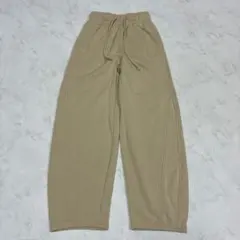 GU スウェットバレルレッグパンツ 　XS ベージュ