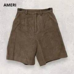 AMERI アメリ ショートパンツ S モコモコ調 起毛 ブラウン 秋冬トレンド