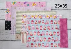 ハンドメイド　ランチョンマット　リバーシブル　5枚セット/　スイーツ柄k127