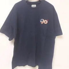 ネイビー Tシャツ アメリカ国旗刺繍