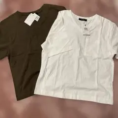 w closet VネックTシャツ 2色セット