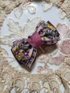 土日限定SALE!!　インド刺繍リボン　ポニーフック