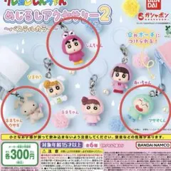 クレヨンしんちゃん　3個セット　めじるしアクセサリー2 パステルカラー　セット