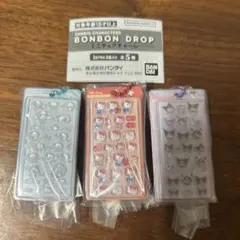 サンリオ　ボンボンドロップミニチュアチャームガチャ キティ　クロミ　シナモロール