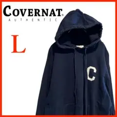 T4299*カバーナット*ジップアップ*パーカー*フーディー*メンズL*ネイビー