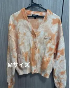 NERDY（ノルディ）タイダイ柄カーディガン Mサイズ　オレンジ