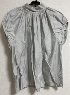 スナイデル　SNIDEL ライトグレー バルーンスリーブ シャツ