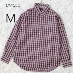 美品 ユニクロ UNIQLO 90s old チェックシャツ M 長袖 コットンのサムネイル