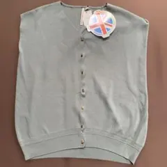 HK WORKS LONDON 半袖カーディガン ミントグリーン　袖無しのサムネイル