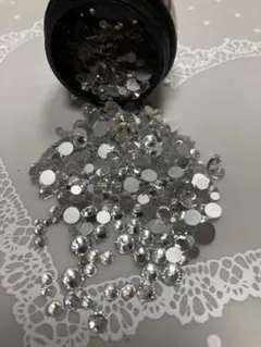 クリアシルバー ネイルパーツ