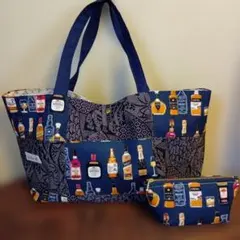ウイスキー瓶デザイン トートバッグ 大