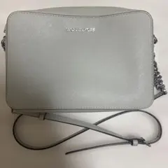 MICHAEL KORSマイケルコース！ショルダーバッググレーレザーチェーン