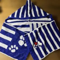 ユニバーサルスタジオ USJ スヌーピー　青ストライプ フード付きタオル