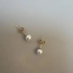5mm淡水パール　スタッドピアス