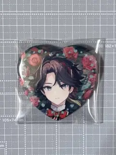 三枝明那 Rose Valentine ハート型缶バッジ にじさんじ