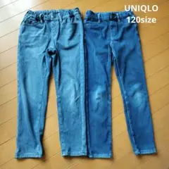 デニムスキニーパンツ 120cm　ユニクロ　ヒートテック　ストレッチ