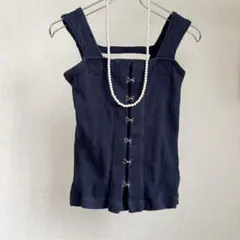 ray beams レイビームス 100%コットン 夏 ニット 美品 ネイビー