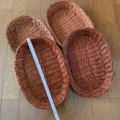 楕円形　かご　約28×20×5.5㎝　4個セットです