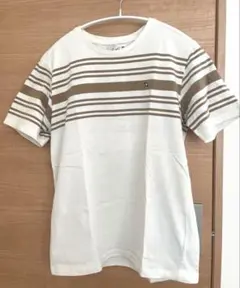 アーノルドパーマーメンズTシャツ　M〜Lサイズ　白T ボーダー　ロゴ入　半袖　夏のサムネイル