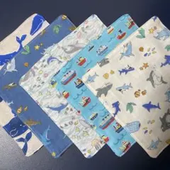 恐竜 動物 車 20×10 ガーゼ ハーフハンカチ 5枚 男の子向け - メルカリ