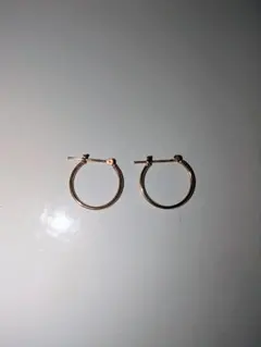 ゴールド フープピアス K10