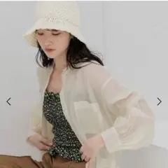 LOWRYSFARM シアーバンドシャツ アイボリー