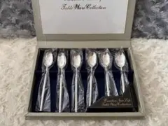 銀製 花形スプーン 6本セット BRITE 銀製七宝焼き花柄スプーン6本＆シュガースプーン＆バターナイフ