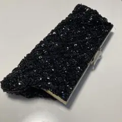 UNTITLED ビーズ装飾 クラッチバッグ 黒