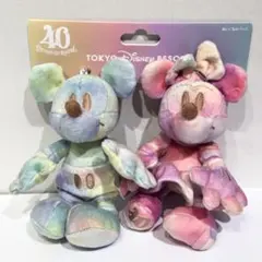 TDR　40周年　ミッキー＆ミニーぬいぐるみバッジ　ドリームゴーラウンド