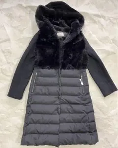 本日限定値下げ　美品 エムプルミエブラック 異素材 ダウンジャケット コート