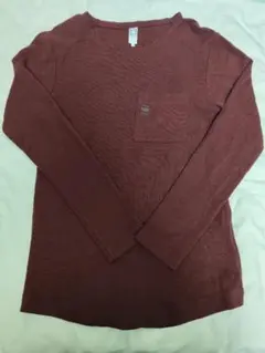 【週末限定値下げ】G-Star RAW ブラウン ワッフル 長袖カットソー XS