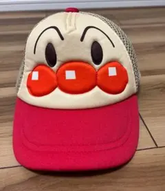 アンパンマン キッズ キャップ 帽子 51cm メッシュ　子供　赤　ベージュのサムネイル