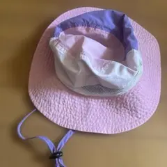 キッズ用 日よけ付きハット ピンク×パープルのサムネイル