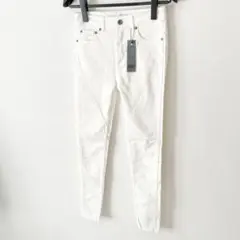 新品タグ付き♪JEANASIS ジーナシス 白 デニム パンツ スキニー S