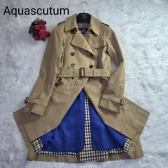 希少ブルーライナー◇美品◇アクアスキュータム トレンチコート 大草