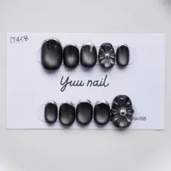 ネイルチップ　マグネットネイル　ブラック　ミラー　ぷっくり　ニュアンス　推し活