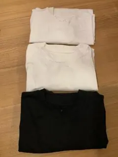 無印　クルーネック　半袖　Tシャツ　ブラック　ホワイト　3枚セット　SM