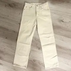 アメリカ製 90'S Levi's 501 ストレートデニム W29 生成り　白