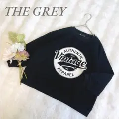 ザグレイ◆スウェット 黒 裏起毛 ヴィンテージロゴ オーバーサイズ カジュアル