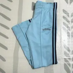adidasトラックパンツ水色茶色　y2k Sサイズ