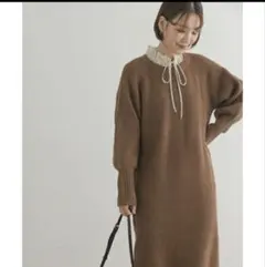 ROSSO　パフスリーブ ニットワンピース／アーバンリサーチ ロッソ