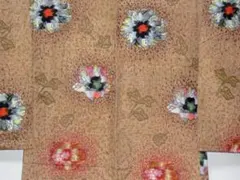 銀*木様 ☆銘仙☆長羽織☆中振☆ドット☆格子☆薔薇☆草花☆美品☆仕付け糸☆正絹☆