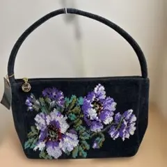 FEILER 花柄刺繍 ハンドバッグ