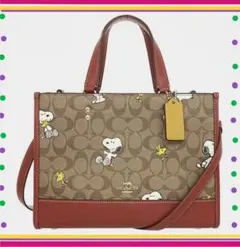 COACHコーチ×ピーナッツ コラボ スヌーピー ウッドストックショルダー