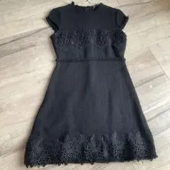 ☆ZARA☆ツイードワンピース ブラック サイズXS 入学入園卒業卒園式