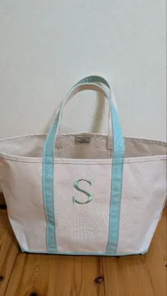 L.L.Bean トートバッグ L 美品 ホワイト/ミント