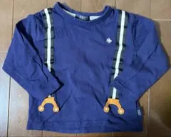 POLO ネイビー 長袖Tシャツ サスペンダー風のサムネイル