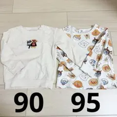 西松屋　アンパンマン　トレーナー　トップス　90 95 セット