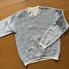grove セーター 水色×白　グローブ　サイズM 水色系　薄めの水色
